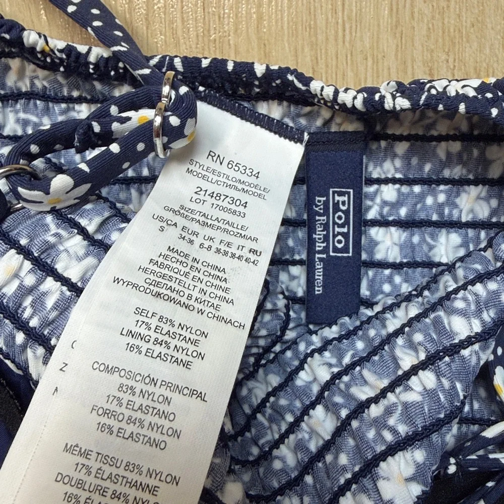 Polo Ralph Lauren Kennedy Smocked One-Piece Swimsuit